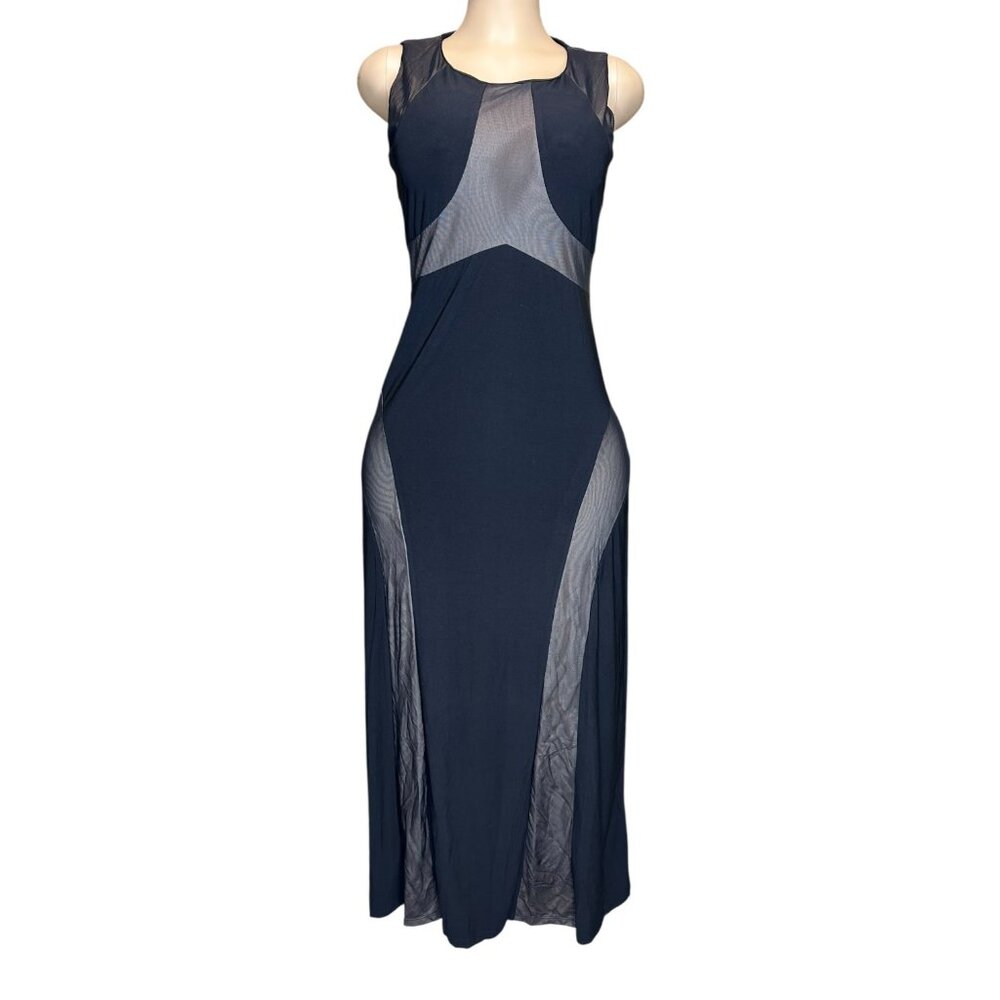 K-131 Emma & Michele Size Small Sleeveless Black & Tan Maxi Dress